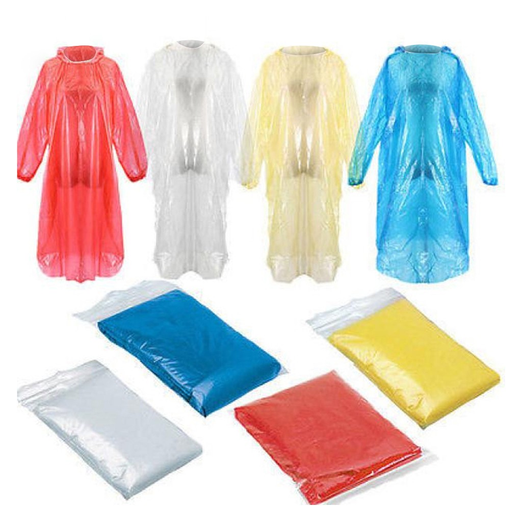 Camping Rain Poncho - معطف واق من المطر للاستخدام مرة