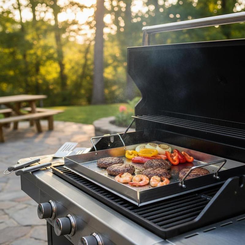 Camp Cooking Set - شواية مسطحة عالمية مقاس 18x16 بوصة