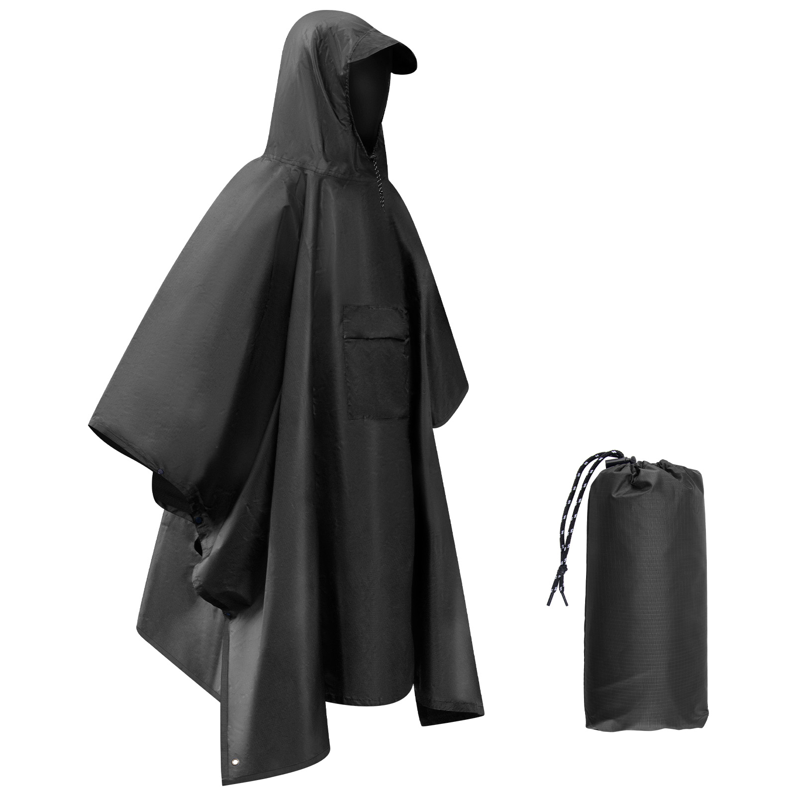 Camping Rain Poncho - معطف مطر للبالغين معطف واق من