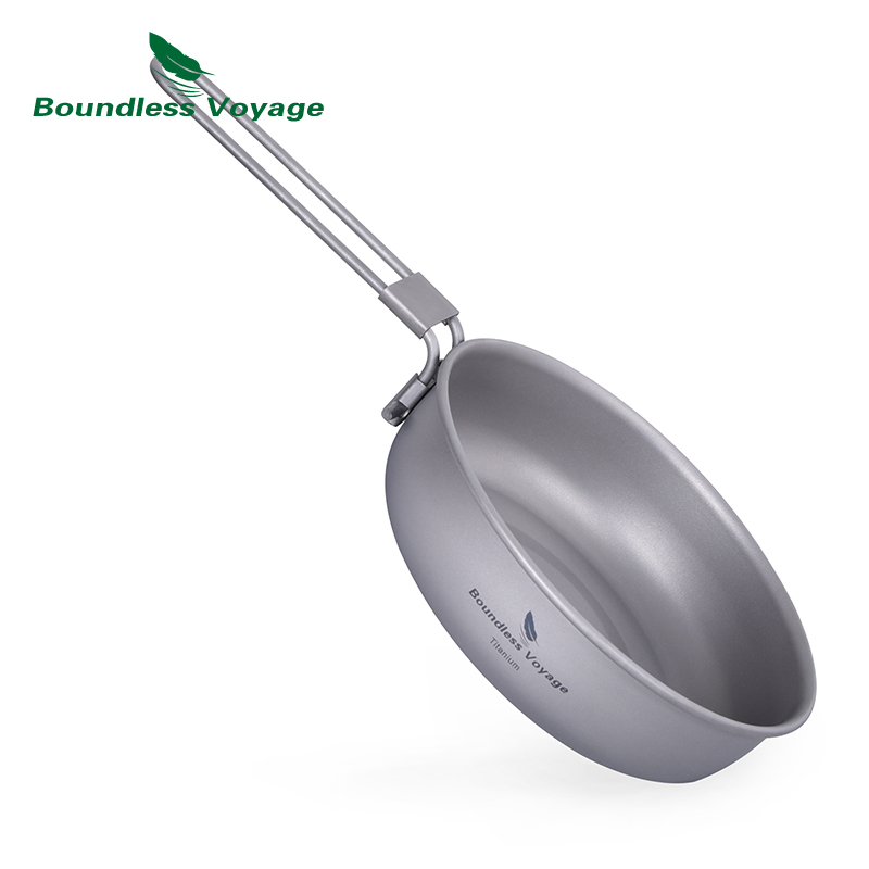 Camp Cooking Set - مقلاة خفيفة للغاية من التيتانيوم لا