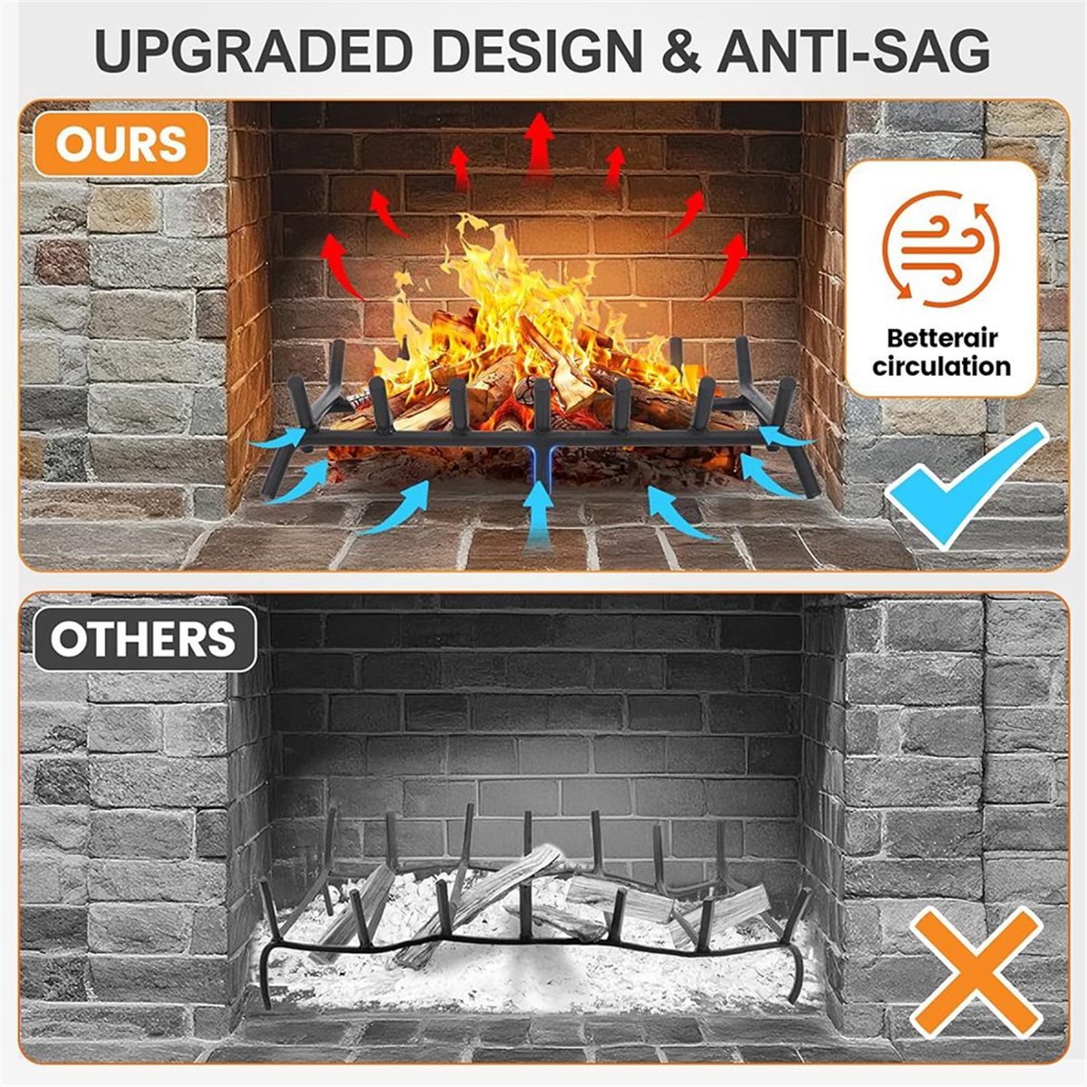 Outdoor Camping Fireplace - شبكة سجل الموقد الجديدة - حامل