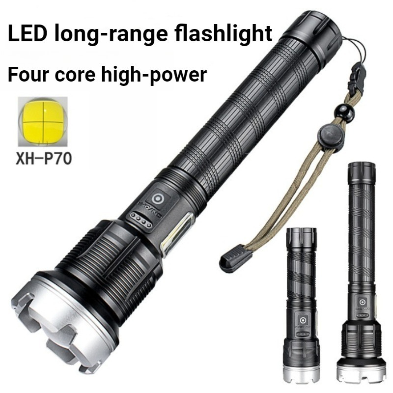 Outdoor Camping And Fishing - مصباح يدوي LED عالي القوة قابل
