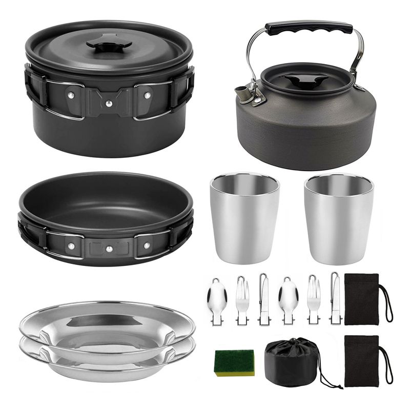 【المشتريين】جهيزات المطابخ التخ - مراجعة Camp Cooking Set وسعره