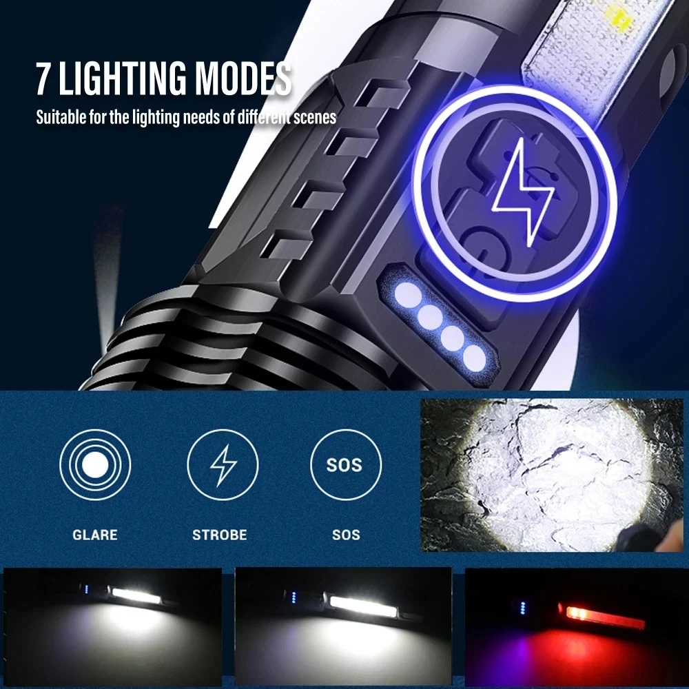 مصباح يدوي LED قوي قابل لإعادة - مراجعة Outdoor Camping And Fishing وسعره