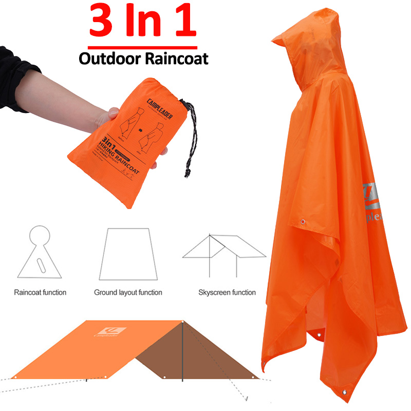 3 في 1 معطف واق من المطر في ال - مراجعة Camping Rain Poncho وسعره