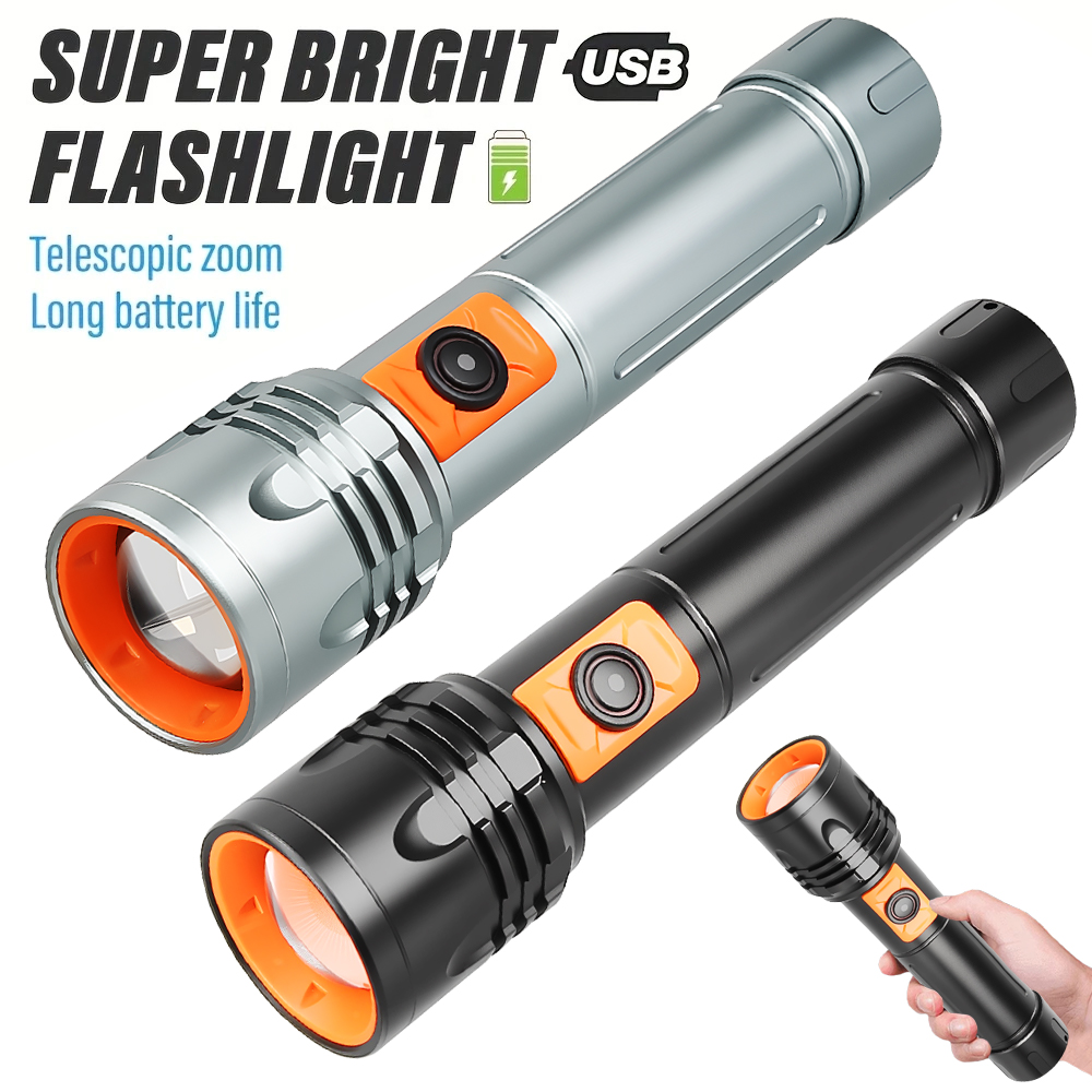 مصباح يدوي LED عالي الطاقة USB - مراجعة Outdoor Camping And Fishing وسعره
