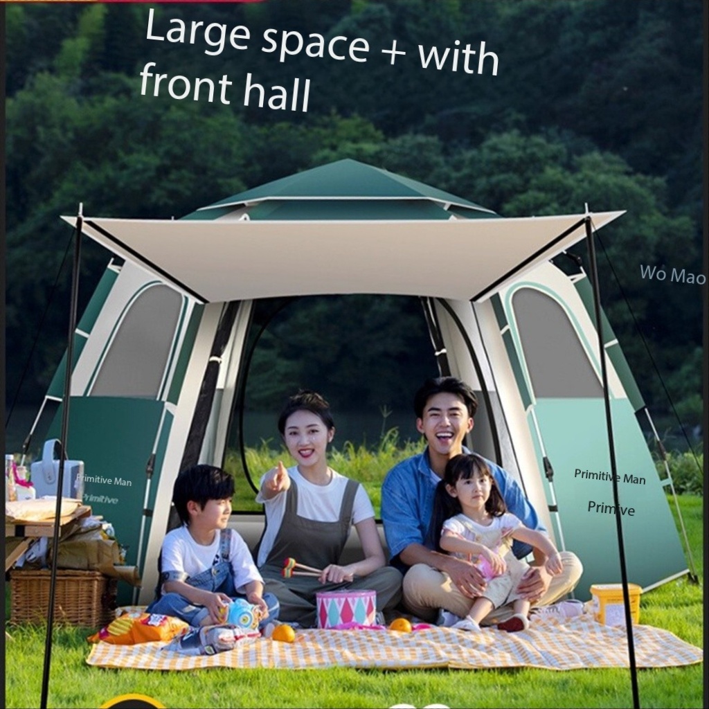 خيمة تخييم لشخص 6-8 أشخاص مقاو - مراجعة Outdoor Camping Automatic Quick Opening Tent وسعره