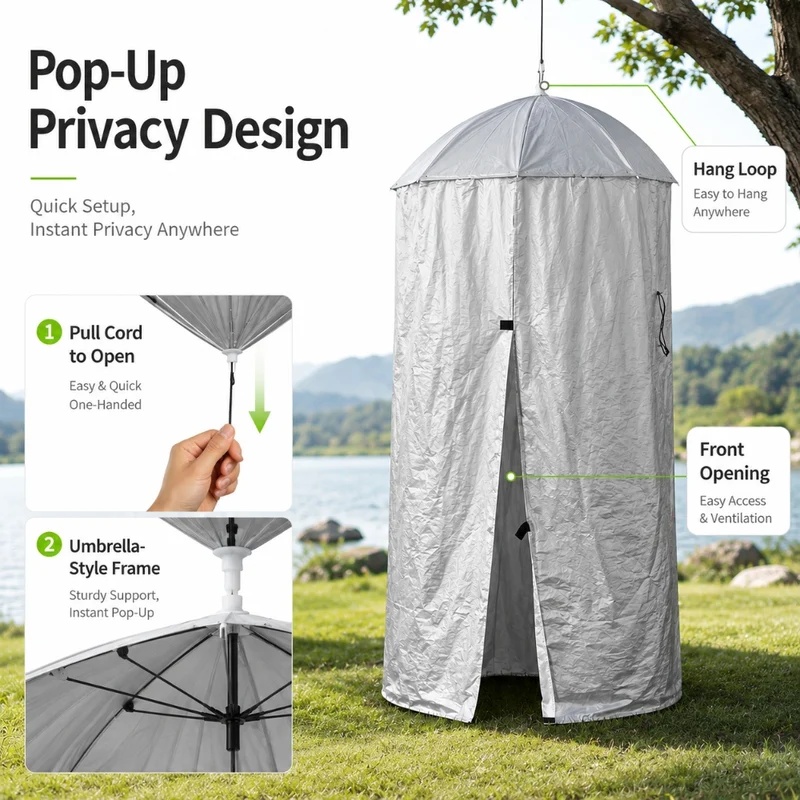 خيمة استحمام وتغيير ملابس محمو - مراجعة Outdoor Camping Automatic Quick Opening Tent وسعره