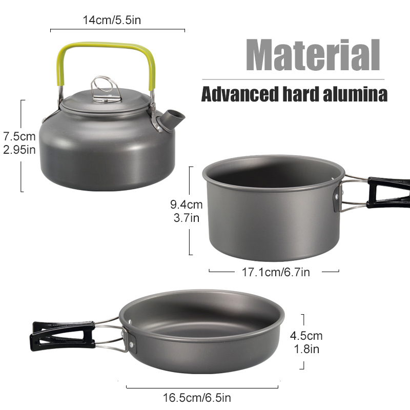 WESTTUNE التخييم طقم حلل استان - مراجعة Camp Cooking Set وسعره