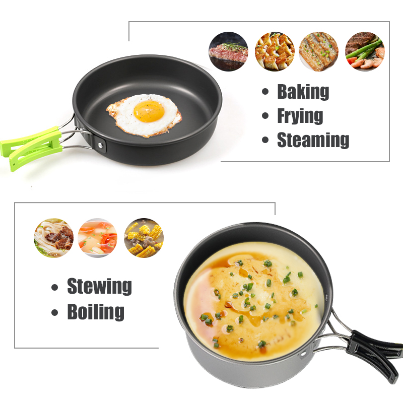 WESTTUNE التخييم طقم حلل استان - مراجعة Camp Cooking Set وسعره