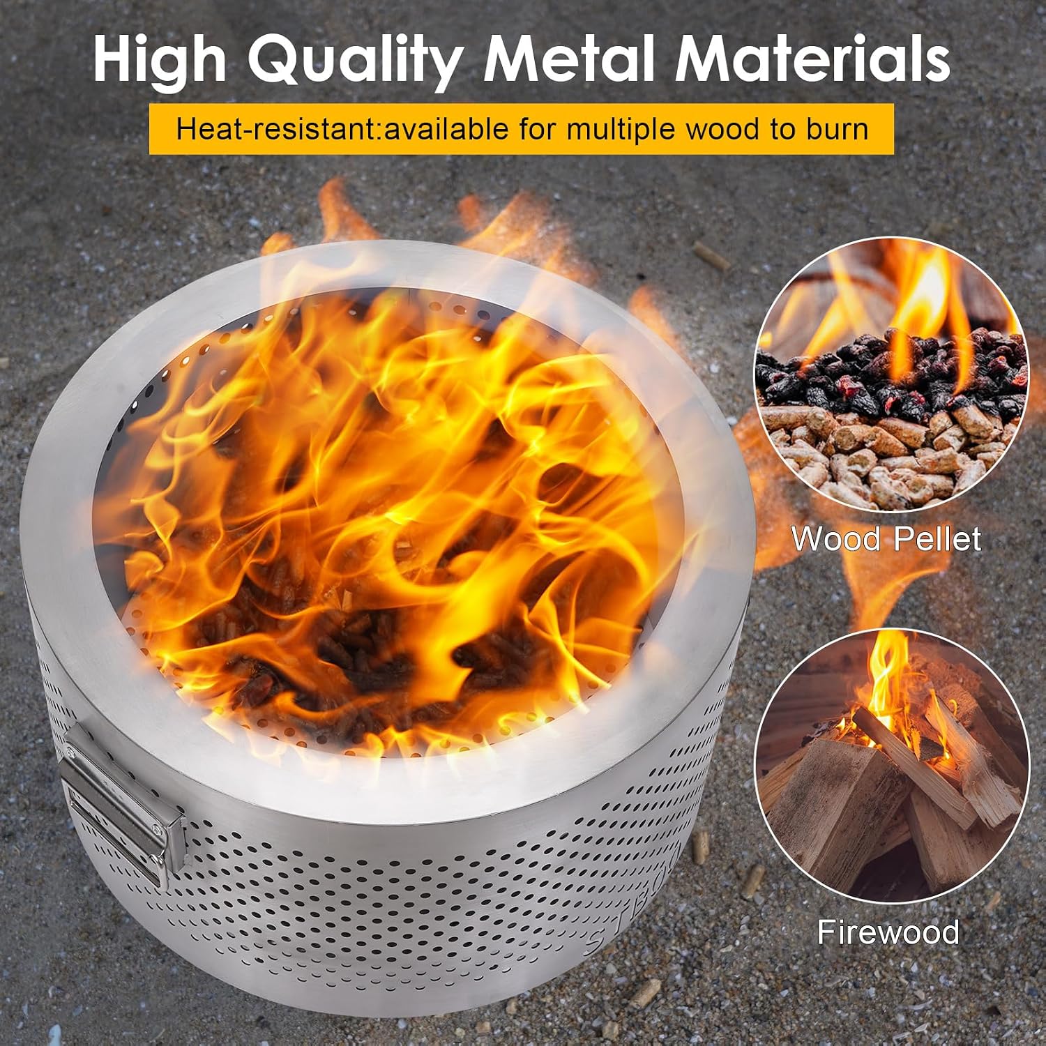 موقد نار خارجي كبير 20 بوصة -  - مراجعة Outdoor Camping Fireplace وسعره