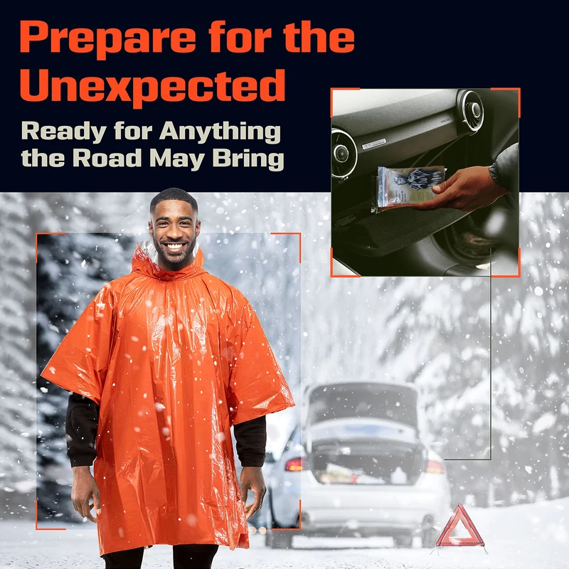 معطف واق من المطر للطوارئ مغطى - مراجعة Camping Rain Poncho وسعره