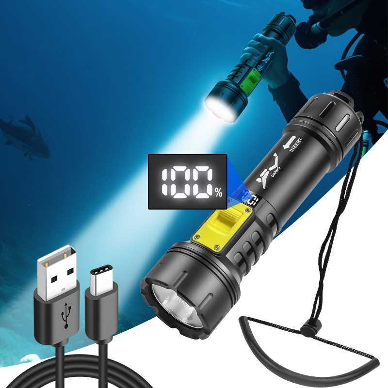 جديد XHP70 الغوص مصباح يدوي IP - مراجعة Outdoor Camping And Fishing وسعره