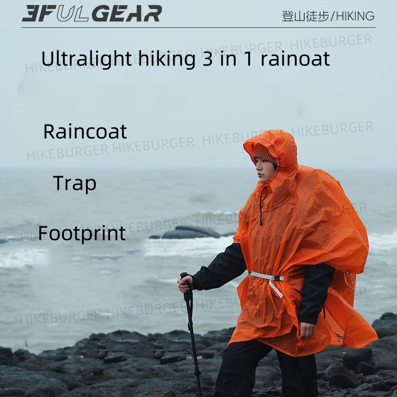 معطف واق من المطر 3 في 1 من 3F - مراجعة Camping Rain Poncho وسعره