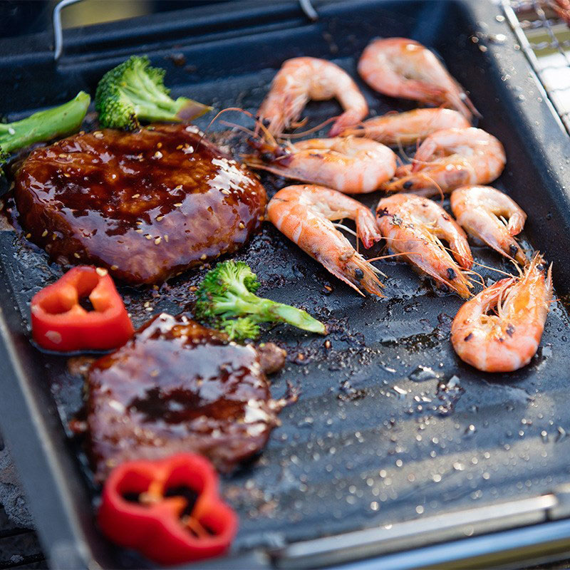 مقلاة شواء مربعة سميكة للاستخد - مراجعة Camp Cooking Set وسعره