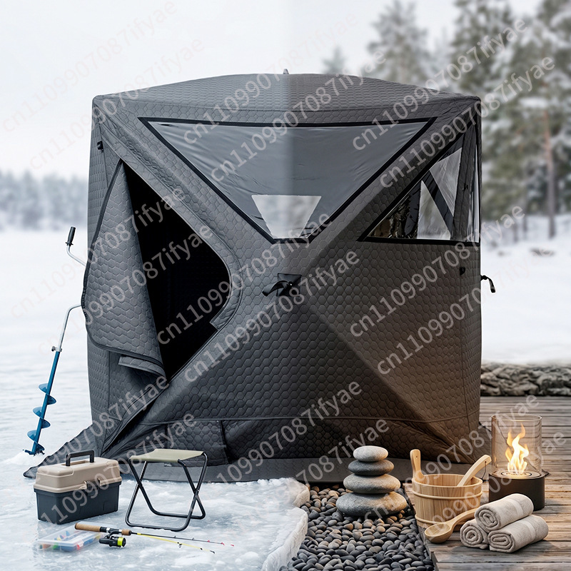 خيمة صيد الأسماك على الجليد لل - مراجعة Outdoor Camping In Winter وسعره