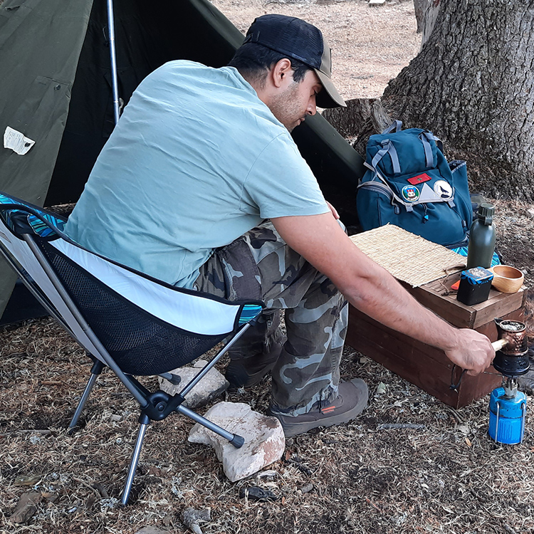 كرسي تخييم محمول قابل للطي خفي - مراجعة Outdoor Camping And Fishing وسعره