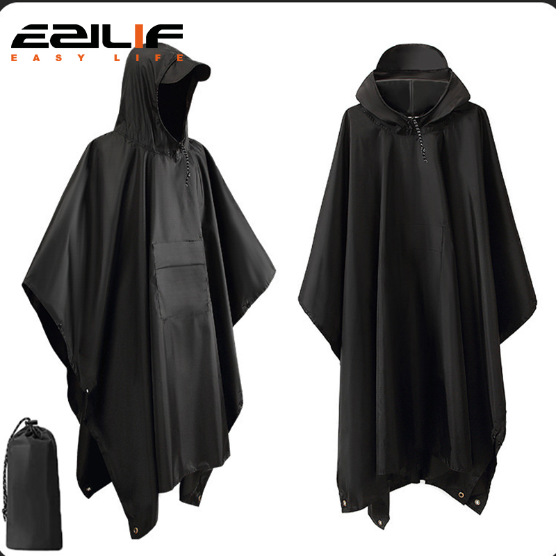 معطف واق من المطر عسكري 3 في 1 - مراجعة Camping Rain Poncho وسعره