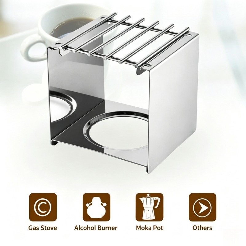 حامل قهوة مربع من الفولاذ المق - مراجعة Camp Cooking Set وسعره