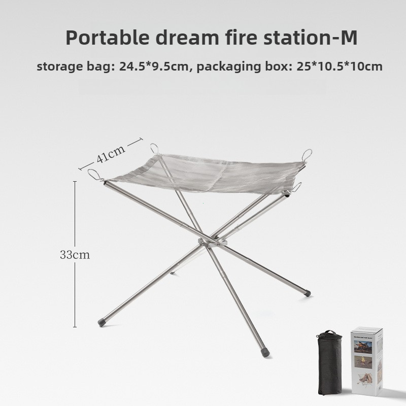 موقد نار محمول متين للتخييم في - مراجعة Outdoor Camping Fireplace وسعره