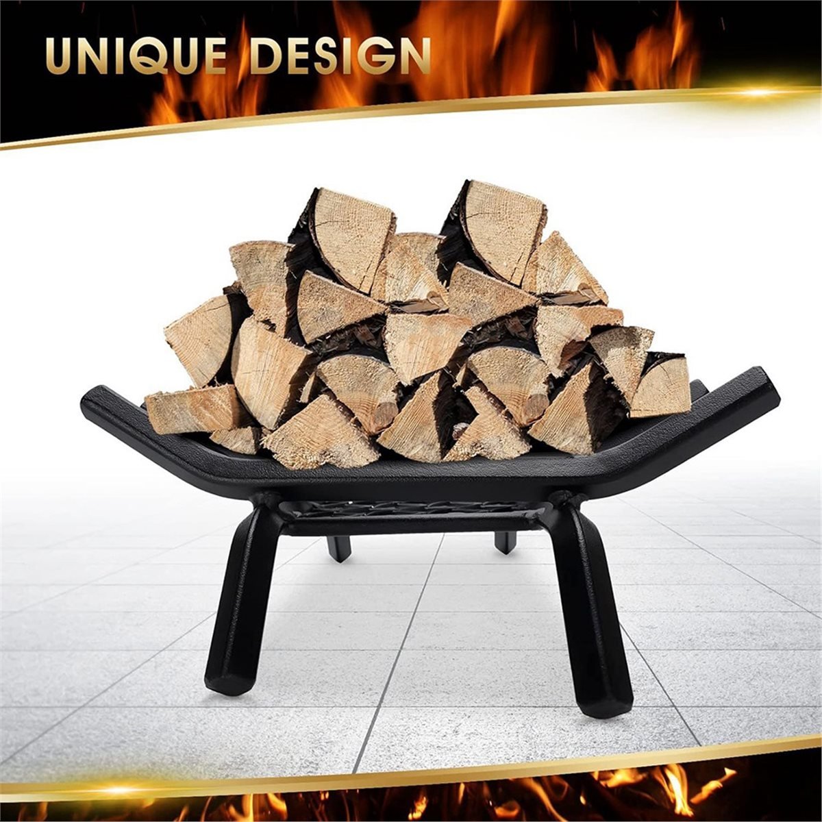 شبكة سجل الموقد الجديدة - حامل - مراجعة Outdoor Camping Fireplace وسعره