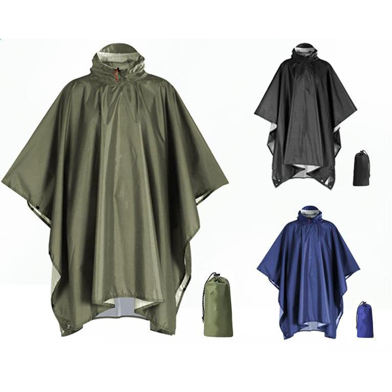 معطف مطر شديد التحمل للبالغين  - مراجعة Camping Rain Poncho وسعره