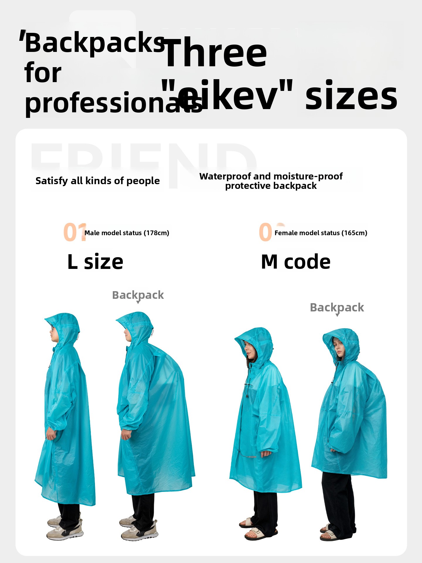 بدلة مطر خفيفة الوزن من قطعة و - مراجعة Camping Rain Poncho وسعره
