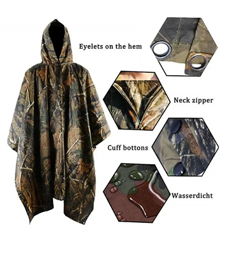 3 في 1 معطف واق من المطر متعدد - مراجعة Camping Rain Poncho وسعره
