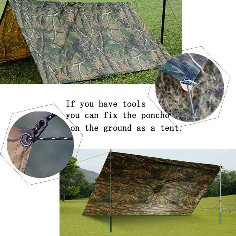 3 في 1 معطف واق من المطر متعدد - مراجعة Camping Rain Poncho وسعره